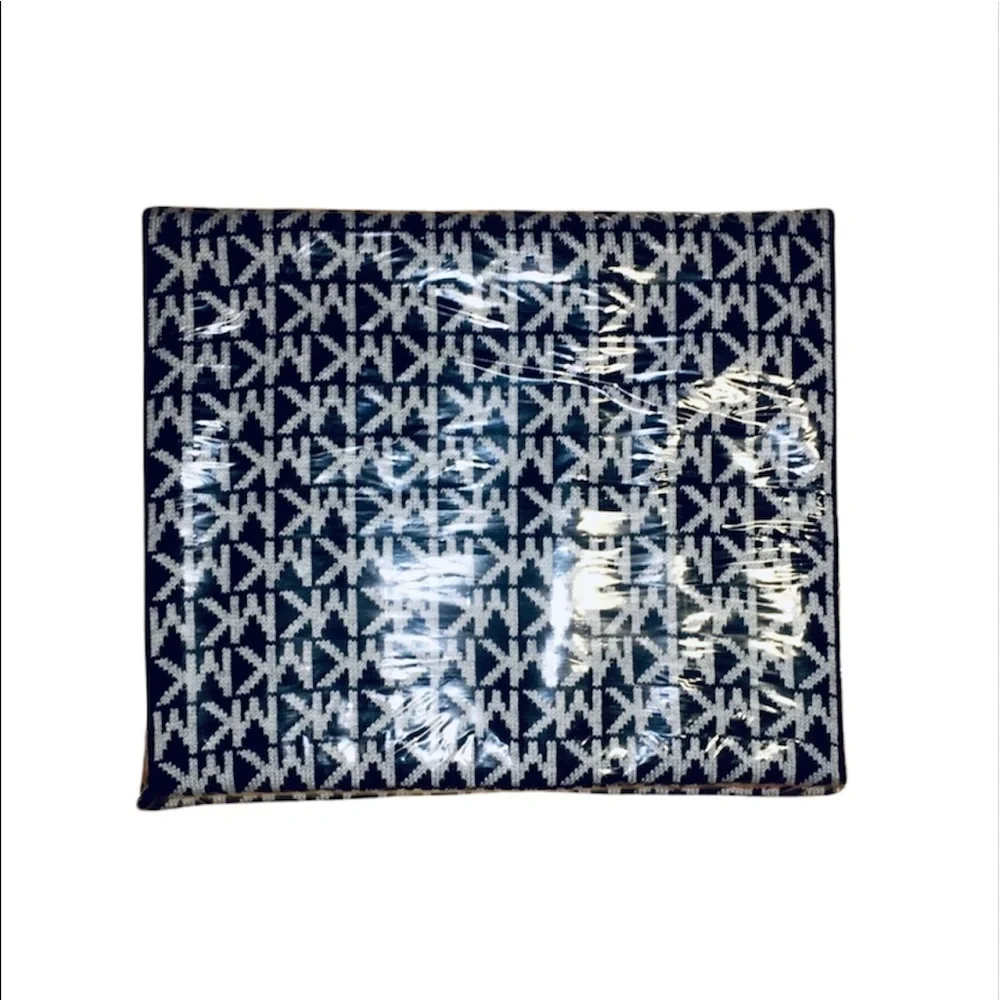 NWT Michael Kors: Black, Gray & Red Logo Scarf
